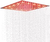 Suguword 40 * 40cm Luxus LED Einbau-Duschkopf Regendusche Deckenbrause Quadrat Überkopfbrause...