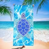 Dhqkqg Strandtuch Mikrofaser, Beach Towel 180x90, Saugfähig und Schnell Trocknende Strandtücher,...