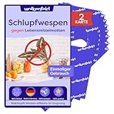 Schlupfwespen gegen Lebensmittelmotten – 2 Karten mit 1 Lieferung – Effektive & Chemiefreie...