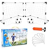 2er Set Kinder Fußballtore mit Fußball,Tore und Pumpe Fussball Interaktiv Minitore Spielzeug...