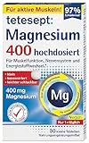 tetesept Magnesium 400 hochdosiert – Nahrungsergänzungsmittel mit Magnesium – leicht...