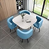 Esstisch Set mit Stühlen - Moderne platzsparende Möbel für Geschäftsverhandlungen, Lounge,...