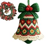 Lexsyn Häkelset für Weihnachtsdekoration – Häkelset mit einfacher Weihnachtsglocke für...