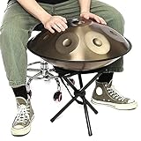 NVIVN 22-Zoll-Stahl-Handtrommel, Handpan-Drum-Instrument, Hohe Qualität, Hohe Qualität, Erzeugt...