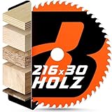 BAUBECK Sägeblatt 216x30 +25.4mm Adapterring 2.5mm Schnitt in Holz, 40 Zähne KGS 216M, GCM 8 SJL...