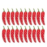 20-teilige Kunstgemüse-Kollektion mit rotem Chili und Kartoffel für Zuhause und Party Dekor (Red...