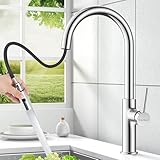 bedee Wasserhahn Küche 360°Drehbar Küchenarmatur mit Brause Ausziehbar Mischbatterie,Chrom...