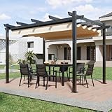 Devoko Pergola 3x4 Wasserdicht Stabil Winterfest,Mit Magnetbefestigung und Verstellbaren...
