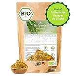 BIO Hanfprotein 2kg aus Deutschland, Veganes Hanfsamen-Protein vom deutschen Biofeld + Digitales...