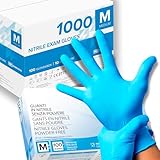 1000 Nitril-Handschuhe, puderfrei, latexfrei, hypoallergen, Lebensmittelhandschuhe, medizinische...