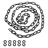 SYEYCW 1.5 Meter Schwarze Kunststoffkette, 6mm Kunststoff Absperrkette, Sicherheitskette Warnkette...