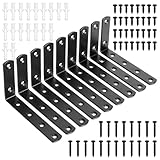 9 STK Regalhalterung Schwarz Regalwinkel Regal, Metallwinkel 90 Grad, Schwerlast Regal Wandhalterung...