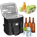 Glanxy Kühltasche Klappbare 16L, Kühlbox Tragbare Eistasche Faltbar, Thermotasche, Picknicktasche,...
