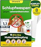 anwerk® Schlupfwespen gegen Lebensmittelmotten - 8 Karten (2 Karten à 4 Lieferungen) - Effektiv...