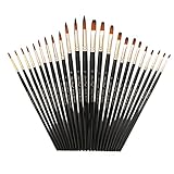 Eleusine 12-teiliges Nylon-Haarpinsel-Set für Acrylfarbe, Ölfarbe, Aquarell, Gesichtsfarbe (runde...