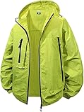 Fahrradjacke für Herren, wasserdicht, leicht, schnell trocknend, durchgehender Reißverschluss, mit...
