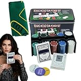 Hogvinnatil Pokerspiel – Set mit 200 Pokerchips – verschleißfestes Spiel, multifunktional, für...