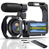 4K Videokamera Camcorder Full HD 48MP 60FPS WiFi IR Nachtsicht Vlogging Kamera 18X Digitalzoom 3,0...