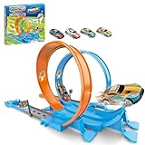 Rennbahn-Sets Für, Baufahrzeuge Rennstrecke Spielzeug Mit, Sicheres Kletter Spielzeug Für Zuhause...