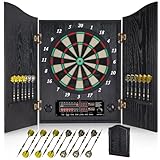 Yirinatek Dartscheibe Elektronisch, Dekoratives Elektronische Dartscheibe Schrank-Set [12 Bronze...