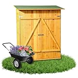 Melko Gerätehaus aus Fichtenholz mit Bitumendach Gartenschrank 162 x 140 x 75 cm Geräteschrank...