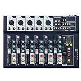 Weymic Professioneller Mixer | 7-Kanal-2-Bus-Mixer/mit USB-Audio-Schnittstelle, Stereo-Equalizer...