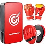 YORWHIN 3-in-1 Boxset für Kinder und Jugendliche – Boxhandschuhe, Gebogene Pratzen und...