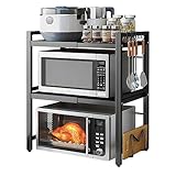 devesanter Mikrowellen Regal 3-Stufiges Ausziehbar arbeitsplatte Bäckerregale mit 6...