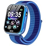 Smartwatch Kinder - Smart Watch Kids Telefon Uhr mit Schrittzähler Anruf SOS Spiele Musik Kamera...