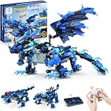 Sillbird Roboter Programmierbar 3 in 1 Blauer Drache Roboter Bauen Kinder ab 8 Jahre, Ferngesteuert...