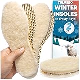 Thermoeinlegesohle Wollsohle für Winter Warme Schuheinlagen für Herren Damen und Kinder wärmende...
