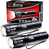 REHKITTZ Taschenlampe, Extrem Hell Tragbare Handlampe 2 Stück, 2000 Lumen, Wandern Camping...