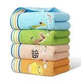 Yudobliss Handtuch, 4 Stück Cartoon Handtuch, 25 x 50cm Stickerei Handtücher, Handtücher mit...