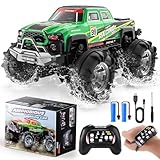 DEERC Amphibischer RC-Monstertruck/Boot, IPX7 wasserdichtes ferngesteuertes Auto mit...