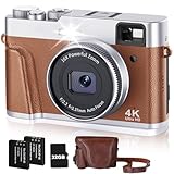 CAMKORY 4K Digitalkamera mit 32G Karte 48MP Autofokus Kamera Fotokamera Optischer Sucher 16X Zoom...