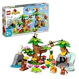 LEGO 10973 DUPLO Wilde Tiere Südamerikas Spielzeug-Set mit 7 Tierfiguren, Steine und...