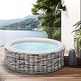 pro.tec Whirlpool aufblasbar Carosino für 6 Personen Outdoor Spa Massagebad 140 Massagedüsen Pool...