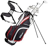 Wilson Anfänger-Amazon Exclusive B4Komplettsatz, 10 um 1 Inch verlängerte Golfschläger mit...