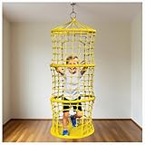 YMXBHN Robustes Kletternetz Für Kinder,Spielplatznetz Mit Strickleiter Und Runder Tellerschaukel...