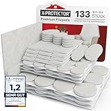 X-Protector Filzgleiter 133 Stück - Prämie Möbelgleiter Weiß - Dicker Filz Selbstklebend -...