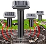 Solar Maulwurf Vertreiber Wühlmausschreck,Ultraschall Maulwurfschreck für Vertreiben...