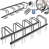 KESSER® Fahrradständer für 5 Fahrräder inkl. Parkschild | Mehrfachständer mit 37cm Radabstand...