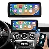 Road Top 12,3 Zoll Autoradio Drahtloses CarPlay Android Auto Touchscreen für A CLA GLA Class W176...