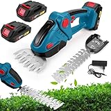 24V Akku Heckenschere, 2 in 1 Schnurlose Grasschere und Heckenschere, Elektrogartenscheren mit...