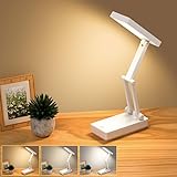 LED Tischlampe Akku Lampe, Faltbare Touch-Schreibtischlampe, Nachttischlampen, Dimmbare Tischleuchte...
