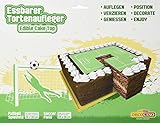 Tortenaufleger Fußballfeld HOCHWERTIG Tortendeko von DEKOBACK 1er Pack (1x 20 g Karton)