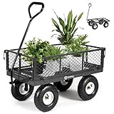 Sekey Bollerwagen Gartenwagen Titan – ECHT 300 KG Tragkraft, 3-in-1 Bollerwagen Plattformwagen mit...