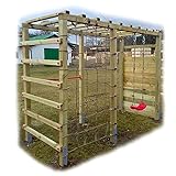 Gartenpirat Kinder Klettergerüst Outdoor Holz Deluxe – Großes Klettergerüst mit Kletterwand und...