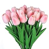 Veryhome Künstliche Blumen Gefälschte Blume Tulpe Latex Material Real Touch für Hochzeitszimmer...