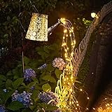 Solar Gießkanne Lichter Gartendeko Lichterketten Außen Wasserdicht Duschlicht - Fairy LED...